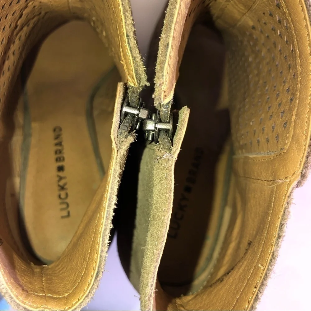 Lucky Brand Lakyn Perforated Open Toe Bootie